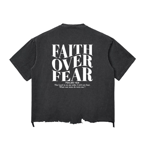 His Flock - Faith Over Fear - Raw Hem