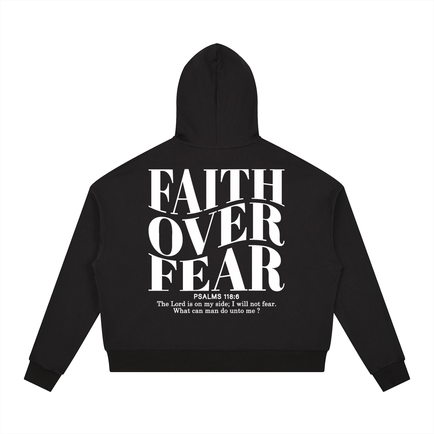 His Flock - Faith Over Fear - Contrast Hoodie