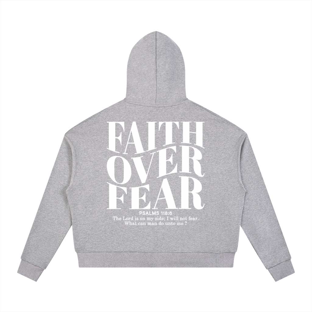 His Flock - Faith Over Fear - Contrast Hoodie